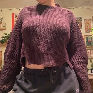Topshop Cropped Knit Sweater